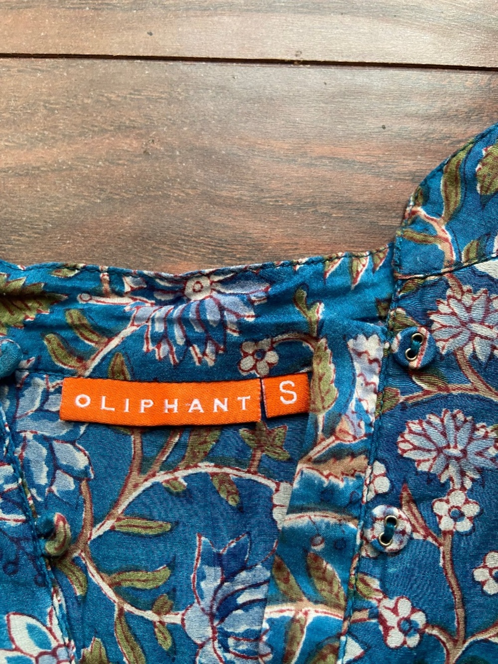 OLIPHANT Boho Tunic Top Long Sleeves Floral Print S